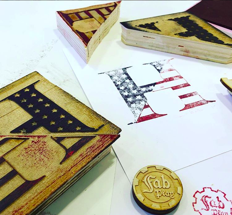 American Flag Hawken Stamp